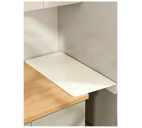 Estante Lateral Frigorífico Cocina Bandeja Extensión Metal 10cm 20cm | Organizador de espacio estrecho con adhesivo nano sin taladro para encimera(Milk,LxW:10x40cm)