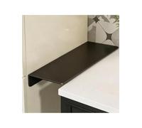 Estante Lateral Frigorífico Cocina Bandeja Extensión Metal 10cm 20cm | Organizador de espacio estrecho con adhesivo nano sin taladro para encimera(Black,LxW:10x40cm)