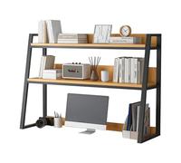 Estante Librería De Sobremesa 2 Capas - Estantería Organizador De Escritorio, Estantería De Oficina Industrial, Estantes De Almacenamiento De Libros De Mesa,Estante Independiente De Escritorio(B,75x20