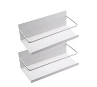 Estante Magnético De Almacenamiento For Refrigerador, Especiero Colgante, Estante For Condimentos, Organizador Magnético Lateral For Lavadora(White 2pcs)