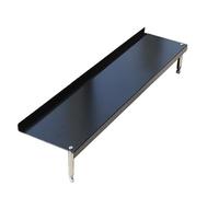 Estante magnético Extensible for alféizar de Ventana, sin Perforaciones, for Cocina, Oficina, baño, Ventana, Plantas, Altura Ajustable (120 cm)(Black,80cm)