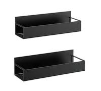 Estante Magnético For Refrigerador, Estante De Almacenamiento Lateral For Especias Y Artículos Diversos, Cesta Colgante, Organizador De Cocina Que Ahorra Espacio, Soporte For El Hogar(Black-2PCS)