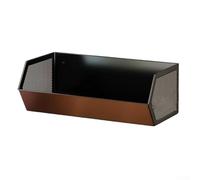 Estante magnético fuerte para colgar superficies de metal, diseñado para almacenamiento de cocina y oficina, paredes laterales elevadas y diseño perforado para estabilidad y ventilación (negro)