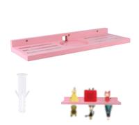 Estante Magnético para Guardar Figuras Toniebox y Tonies, Estante Flotante de Madera Pared con Estación de Carga Organizador Habitación Infantil (Rosa)