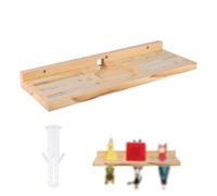 Estante Magnético para Guardar Figuras Toniebox y Tonies, Estante Flotante de Madera Pared con Estación Carga Organizador Habitación Infantil (Color de la Madera)
