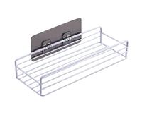 Estante Modular Multiusos Estantes flotantes con Ganchos, cestas de Almacenamiento de Hierro Forjado, estantes de Pared de Metal, Perchas para Entrada, Dormitorio, de Estar, (White, One Size)