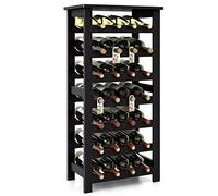 Estante modular para vino, estante de almacenamiento de vino, estante de exhibición de pie (7 capas y 28 botellas)