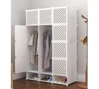 Estante modular plegable para almacenamiento de zapatos, para pasillo, dormitorio, entrada, armario portátil con estante para zapatos, ropa, zapatos, juguetes, color blanco
