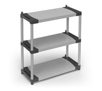 ESTANTE MODULAR RESINA PVC PLÁSTICO 3 ESTANTES GARAJE KIT 80 KG CAPACIDAD