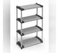 ESTANTE MODULAR RESINA PVC PLÁSTICO 4 ESTANTES GARAJE KIT 80 KG CAPACIDAD