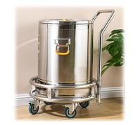 Estante móvil de acero inoxidable con ruedas para cocina, jardín y restaurante