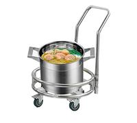 Estante móvil de acero inoxidable con ruedas para cocina, jardín y restaurante