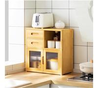 Estante multifuncional de almacenamiento de cocina de 3 niveles, organizador de especias para encimera, soporte para platos de encimera, 42 x 23 x 48 cm, duradero y elegante, Credenza de cocina para