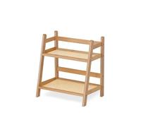 Estante Multiusos De 2 Niveles Para Encimera, Caja De Herramientas De Madera Para Artistas, Estante Multifunción Para Condimentos, Organizador De Estación De Café De Bambú(Medium)