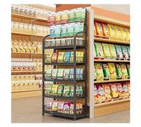Estante Organizador de 4 y 5 Niveles para supermercado, Expositor de Acero para Productos/Dulces/Patatas Fritas, contenedores de Almacenamiento de Frutas y Verduras para el hogar y