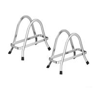 Estante organizador de cocina compacto de acero inoxidable para sostener tapas, tablas de cortar y cuchillos con aprovechamiento vertical optimizado del espacio (A)