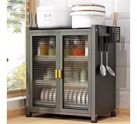 Estante organizador de cocina, gabinete de buffet, mesa de servidor de consola de bar de café con puertas y estante