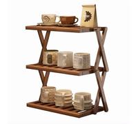 Estante organizador de escritorio de madera, 3 niveles, multifuncional, archivador de escritorio de oficina y estantería para sala de estar, dormitorio y oficina en casa, ahorro de espacio, encimera