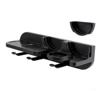 Estante organizador de herramientas de café montado en la pared ABS negro se adapta a portafiltros de 51 54 58 mm sostiene taza dosificadora manipulación, estante de almacenamiento de gran capacidad