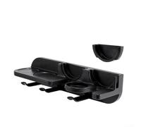 Estante organizador de herramientas de café montado en la pared ABS negro Se adapta a portafiltros de 51 54 58 mm sostiene taza dosificadora de manipulación, estante de almacenamiento de gran
