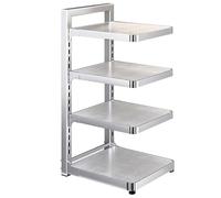 Estante Organizador de ollas y sartenes, Soporte de Almacenamiento Ajustable para encimera de Cocina de Acero Inoxidable, Soporte para Utensilios de Cocina Resistente para una gestión eficiente del