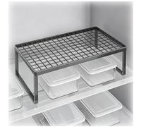 Estante organizador for refrigerador, estante apilable for refrigerador | Maximice el espacio del refrigerador con Piso apilables for platos(Black,13.4x10.6x3in(340x270x75mm))