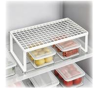 Estante organizador for refrigerador, estante apilable for refrigerador | Maximice el espacio del refrigerador con Piso apilables for platos(Natural,19.7x10.6x3in(500x270x75mm))
