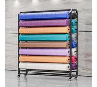 Estante organizador móvil con ruedas para películas que cambian de color para automóviles,Carritos móviles grandes para almacenar planos,capacidad para 8-24 rollos película(14 strands,74in/66.9in)