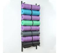 Estante organizador y de almacenamiento for esterillas de yoga, for gimnasio en casa o estudio, soporte for exhibición de equipos de fitness.