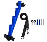 Estante para accesorios de piscina, soporte de PVC para equipo de piscina con 4 o agujeros, resistente a la intemperie, estante junto a la piscina al aire libre para patio trasero, organizador de