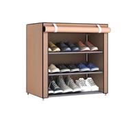 Estante para Almacenamiento de Zapatos: Organizador de Zapatos de 4 Niveles de Ancho, Estante para Zapato de Tela no Tejida con Marco de Metal Duradero, Torre de gabinete para Zapato elevada | Almac