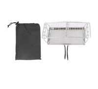 Estante para bandeja de estufa de campamento, estufa de leva plegable portátil sin acero, soporte de malla metálica resistente para hornear pan y parrilla, estufa de suelo para