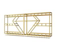 Estante para bar de vino montado en la pared con soporte colgante para copas de vino, estante de exhibición de botellas de licor con luz LED, estantes flotantes para bar, estante de barra de whisky