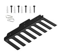 Estante para barra de montaje en pared - Organizador de almacenamiento de de pesas con 8 ganchos, colgador de barra resistente para entrenamiento de fuerza | Soporte de b montado para sentad