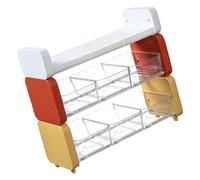 Estante para bolsas de té para mascotas, ABS, colorido, color crema, blanco, almacenamiento de té, fácil clasificación, ama de casa, amantes del té