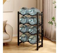 Estante para botellas de agua, soporte de almacenamiento de 5 niveles para jarras de 5 galones, diseño que ahorra espacio para cocina, oficina y sala de estar