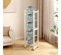 Estante para botellas de agua, soporte de almacenamiento de acero al carbono de 5 niveles para jarras de 5 galones, diseño duradero que ahorra espacio para cocina, oficina, sala de estar