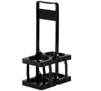 Estante para botellas de cerveza, 18 x 10,8 x 31,8 cm, plegable, soporte de bebidas de mano para camping, picnic, barbacoa, cesta portátil de polipropileno, taza de comida rápida antiderrames, para