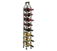 Estante Para Botellas De Vino De Hierro Negro Vertical Para 8 Botellas