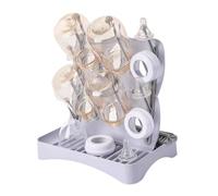 Estante para botellas, organizador portátil de 16 ganchos, soporte seco para botella de encimera, para bomba de pajita, chupete, viajes, guardería, hogar, fregadero, encimera de cocina