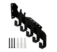 Estante para cadena de motosierra - Colgador resistente de 5 ganchos, organizador de montaje en pared de acero, soporte para destornillador de afiladora, pantalla de herramientas resistente | Alm