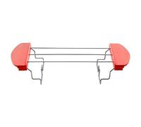 Estante para calentar pan tostador con asas antiquemaduras, soporte para tostadas de sándwich hecho de acero inoxidable, compatible con varias máquinas tostadoras (rojo)