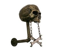 Estante para cascos de calavera: elegante soporte de calavera, soporte para casco de motocicleta, soporte para cabeza de calavera con diseño seguro y construcción ligera de 350 g | Organizador de