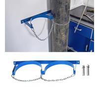 Estante para Cilindros de oxígeno, Estante de Acero para Cilindros de Gas de Pared para Laboratorio y fábrica, Soporte Ajustable para extintor con Hebilla metálica, Soporte para ta