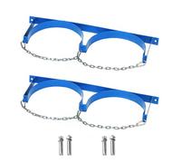 Estante para Cilindros de oxígeno, Estante de Pared para Cilindros de Gas con 2 Soportes para Tanques de expansión, Hebilla metálica Ajustable, Soporte para extintor pequeño para l