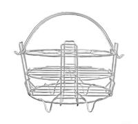 Estante para cocinar al vapor de huevos de acero inoxidable 304 de 3 capas, estante de limpieza de vapor de huevos para cocinar cesta de vapor herramienta de cocina