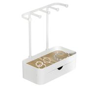 Estante para collares, soporte organizador de joyas - Bandeja de almacenamiento de joyas de escritorio - Cajón organizador de pulseras, bandeja de almacenamiento de para escritorio, tocador, dor