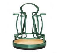 Estante para copas de vino con 6 ganchos y función giratoria giratoria para almacenamiento organizado de copas para encimeras de cocina (verde)