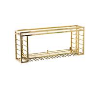 Estante para copas de vino, soporte de pared de acero inoxidable con almacenamiento invertido, organizador colgante que ahorra espacio para cocina y bar en casa