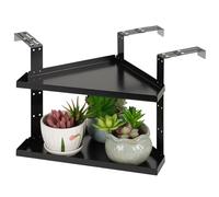 Estante para cubículo de oficina, estantería de 2 capas, organizador de almacenamiento de cubículo ajustable en altura con ganchos, para oficina, hogar, cocina, dormitorio, sala de estar, esquina